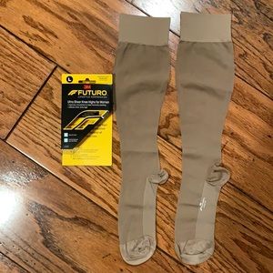 FUTURO Ultra Sheer Knee Highs for Women - Nude - Large (New, unused, torn box)